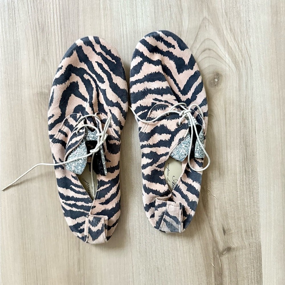 Anniel Animal Print Soft Shoes | Soft Pink Zebra | Size 39